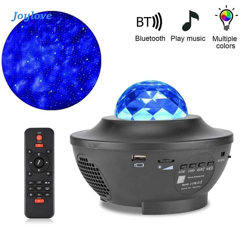 JOYLOVE цветной проектор со звездным небом ночным пейзажем Blueteeth USB голос Управление