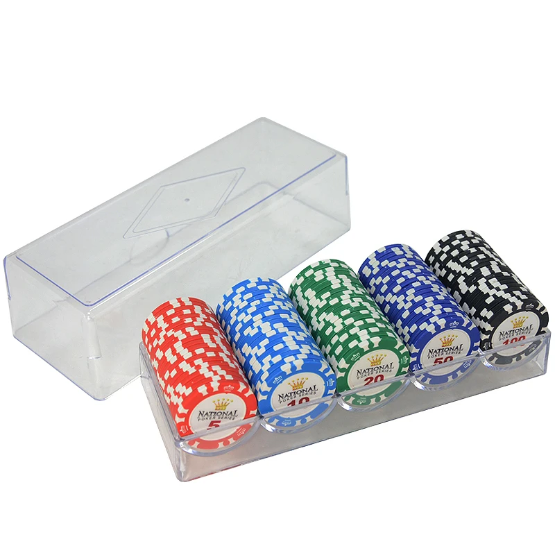 100pcs with lid-1 100/200/300/400/500 шт./компл. Золотая Корона покер чип глины Casino Chips в форме фишек Казино Техасский Холдем комплекты с ПУ-кожа Чехол/коробка/костюм чехол - Цвет: 100pcs with lid-1