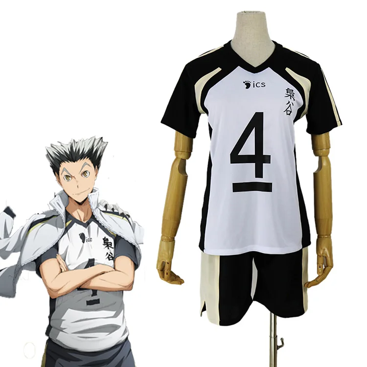 Фото Аниме Haikyuu Fukurodani Bokuto Koutarou Haikyuu Джерси № 4 Косплей Костюм Униформа №1