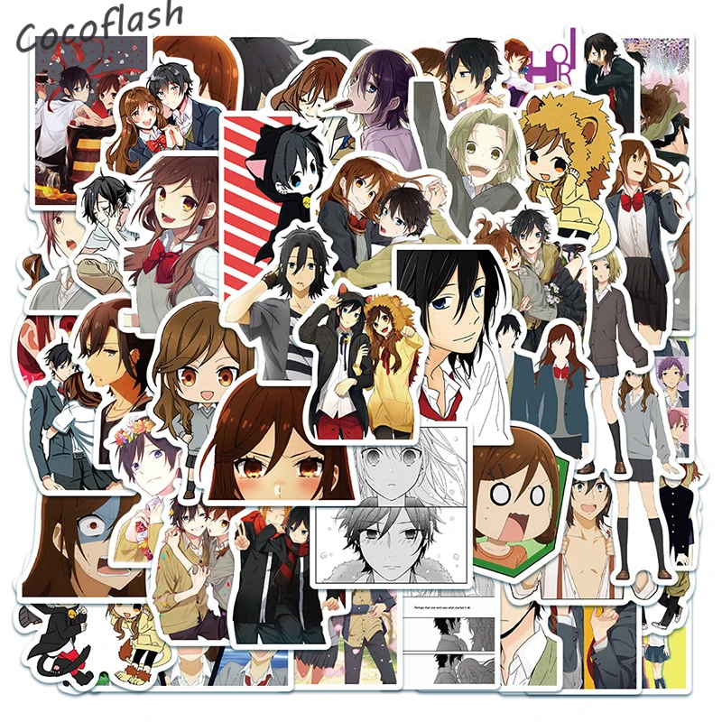 10/50PCS Cartoon Horimiya Anime Graffiti Sticker For Kids Pvc Skateboard Luggage Phone Case Helmet Laptop Decals Furniture