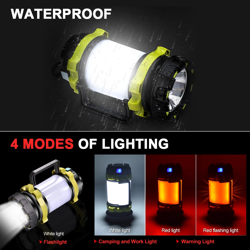 Super Bright LED Flashlight Barbecue light Portable Spotlight searchlight USB Rechargeable torch led working light camping light