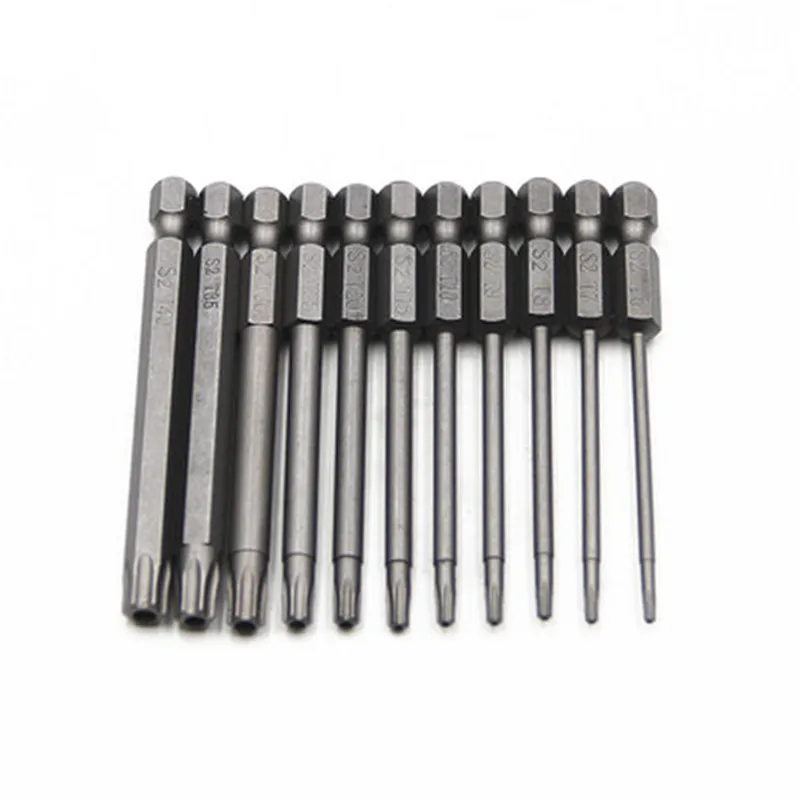 

50-75-100mm Hollow Plum Blossom Lengthened S2 Batch Head Hexagon Shank Screwdriver Bit Screwdriver Set