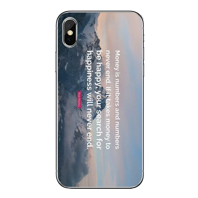 Bob Marley Quotes On Life Love and Money Transparent Soft Covers For Xiaomi Mi A1 A2 5X 6X 8 lite SE Pro Max Mix 2 2S 3 Mi5 Mi5S |