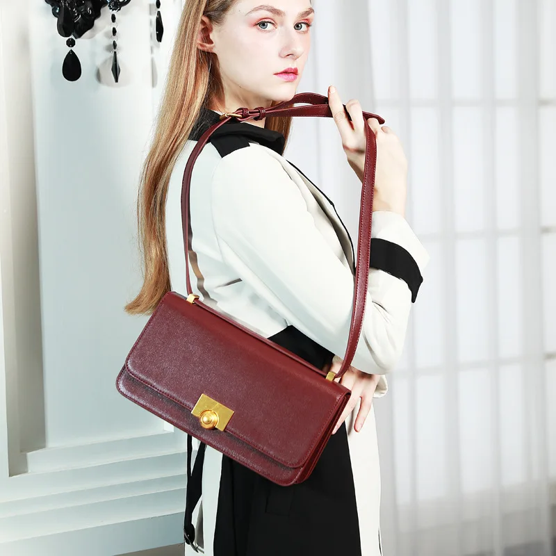 DASTINLY New Fashion Women Shoulder Messenger Bags Popular Portable Small Square Bag Split Leather 2020 Early Spring | Багаж и сумки