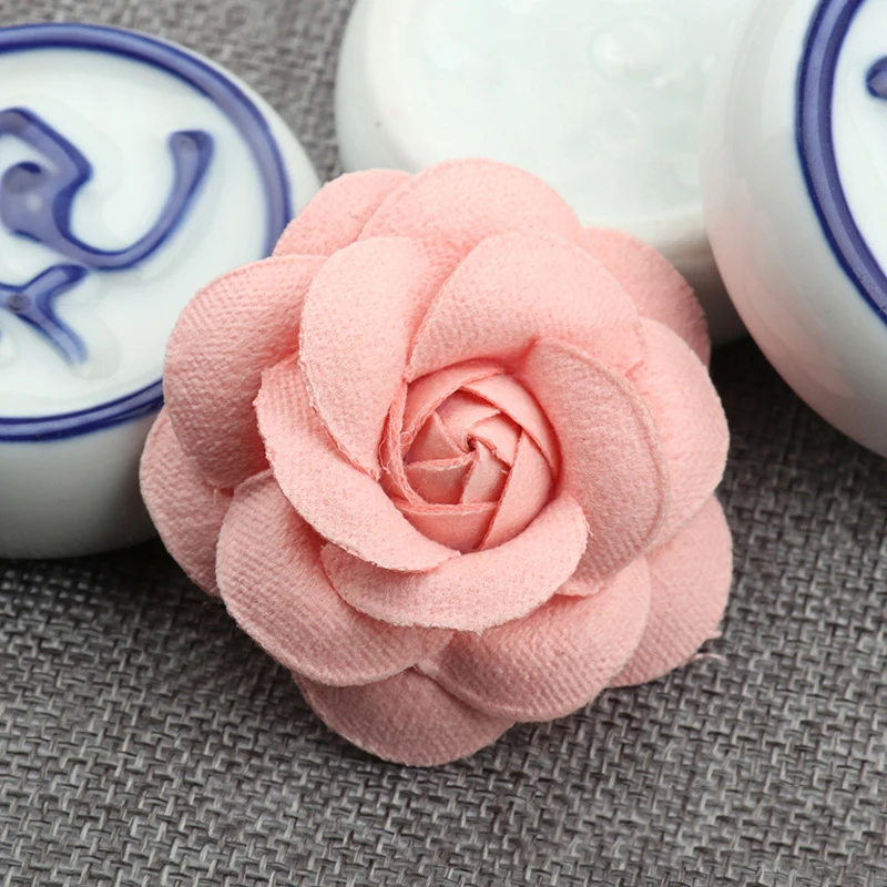 23 5PCS /33 Colors Mini Chiffon Fabric Flower For Wedding Invitation Artificial Flowers For Dress Decoration - Цвет: 23