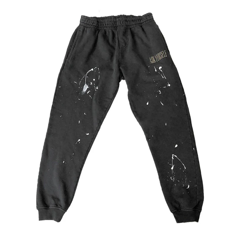 

Manual 2021 Streetwear Splash ink ASKYURSELF Sweatpants Men Women 1:1 Best Quality Jogger Drawstring Pants ASKYURSELF Sweatpants