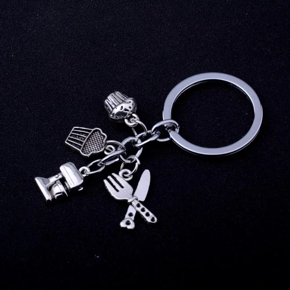 12 шт. Подвеска для ножа вилки мороженого пекарни шарм брелок подарок поваров