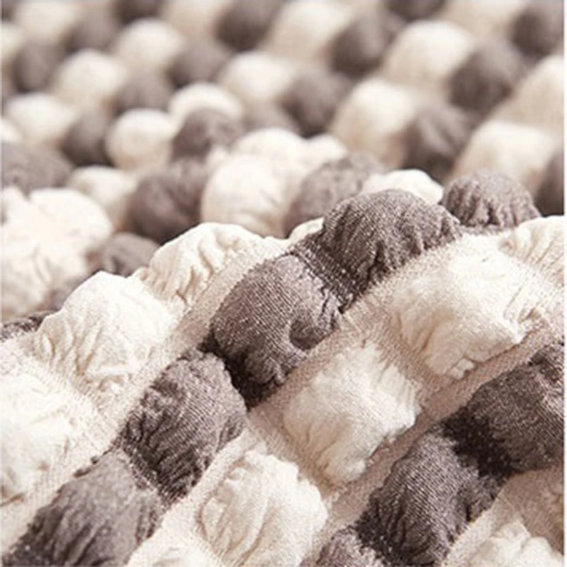 Двухцветный эластичный чехол для дивана гостиной с принтом в клетку