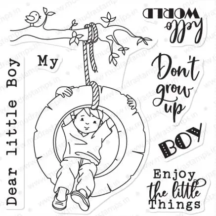 Мальчик прозрачный силиконовый штамп/печать для DIY скрапбукинга/фотоальбом