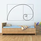 Математические наклейки на стену спираль фибоначи искусство Математика наклейки на стену виниловая роспись наука физика домашний Декор Гостиная Спальня G994