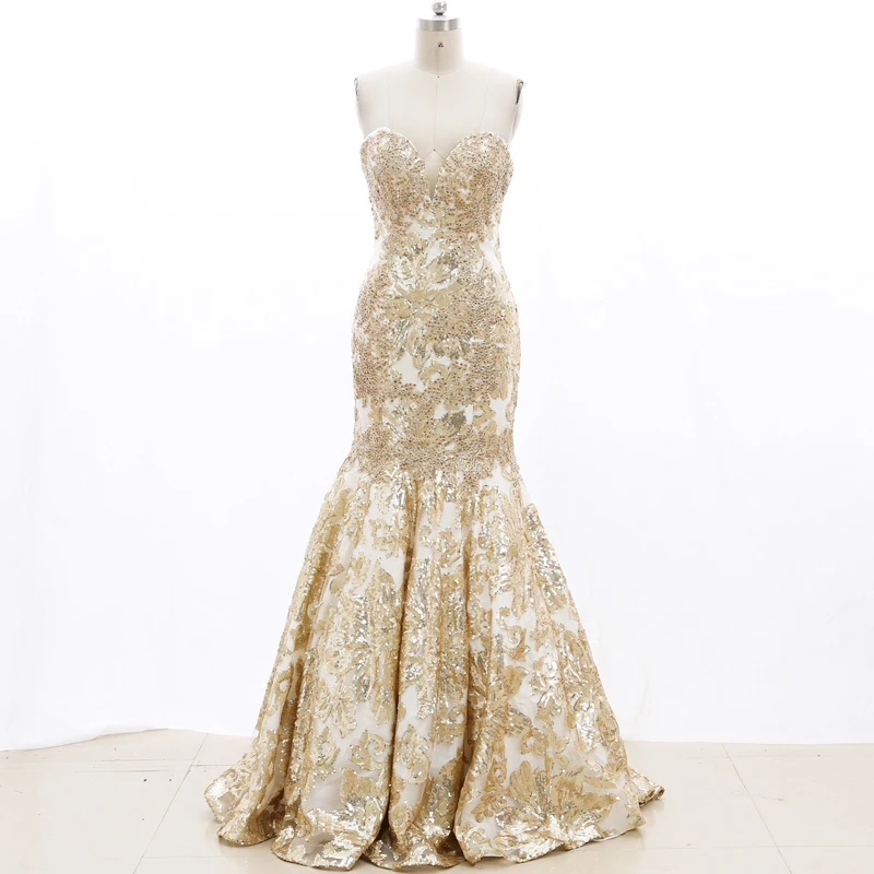 Stock Clean Arabic Prom Dress Mermaid Evening Gown 210220-052