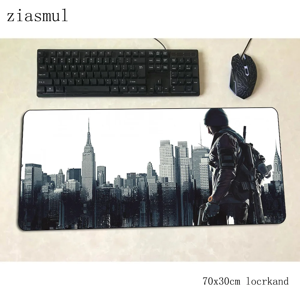 Коврик для мыши tom clancy's the division, 70x30 см, игровой коврик для мыши из натурального каучука, офисный коврик для ноутбука, коврик для мыши, игры, pc gamer, коврики