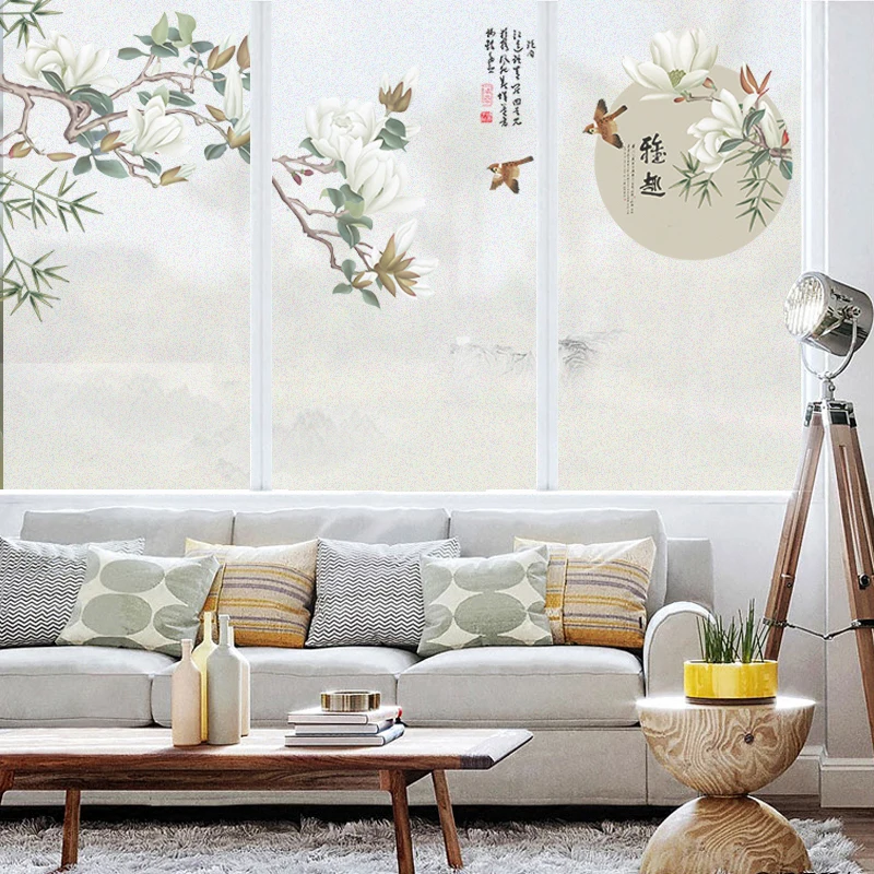 Индивидуальные Новые Китайские стеклянные наклейки Электростатическая матовая