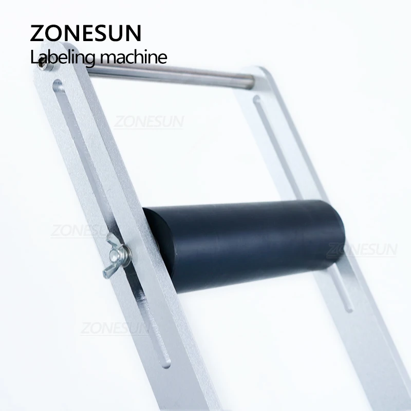 ZONESUN Semi Automatic Oil Wine Round Bottle E-juice Vial Labeling Machine Self-adhesive Label Sticker for Cosmetic | Бытовая техника