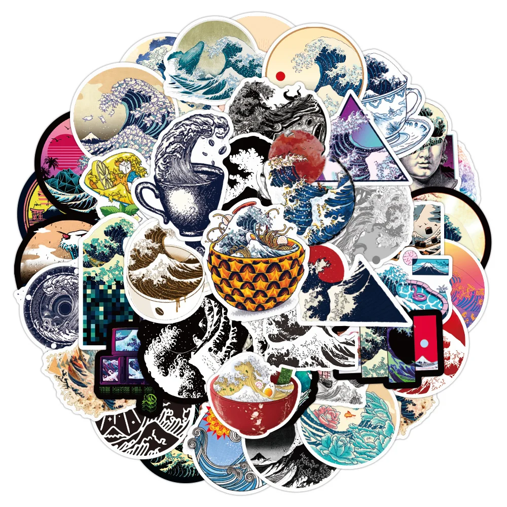 50 шт в наборе летние пляжные волны граффити наклейка для скрапбукинга велосипед