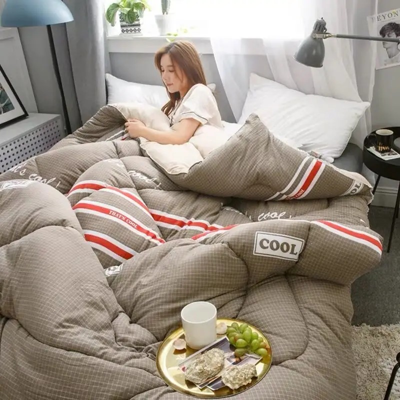 Симпатичные розовые и Белые зимние Утепленные одеяла постельное белье одеяло