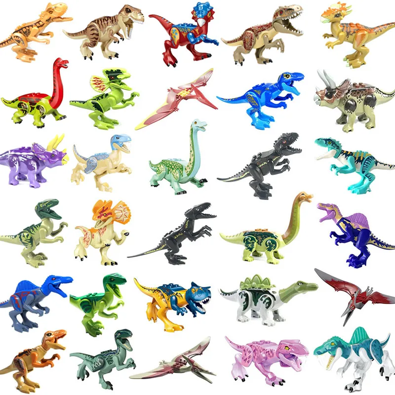 Динозавры игрушечные блоки 50 разных стилей Одиночная распродажа тираннозавр