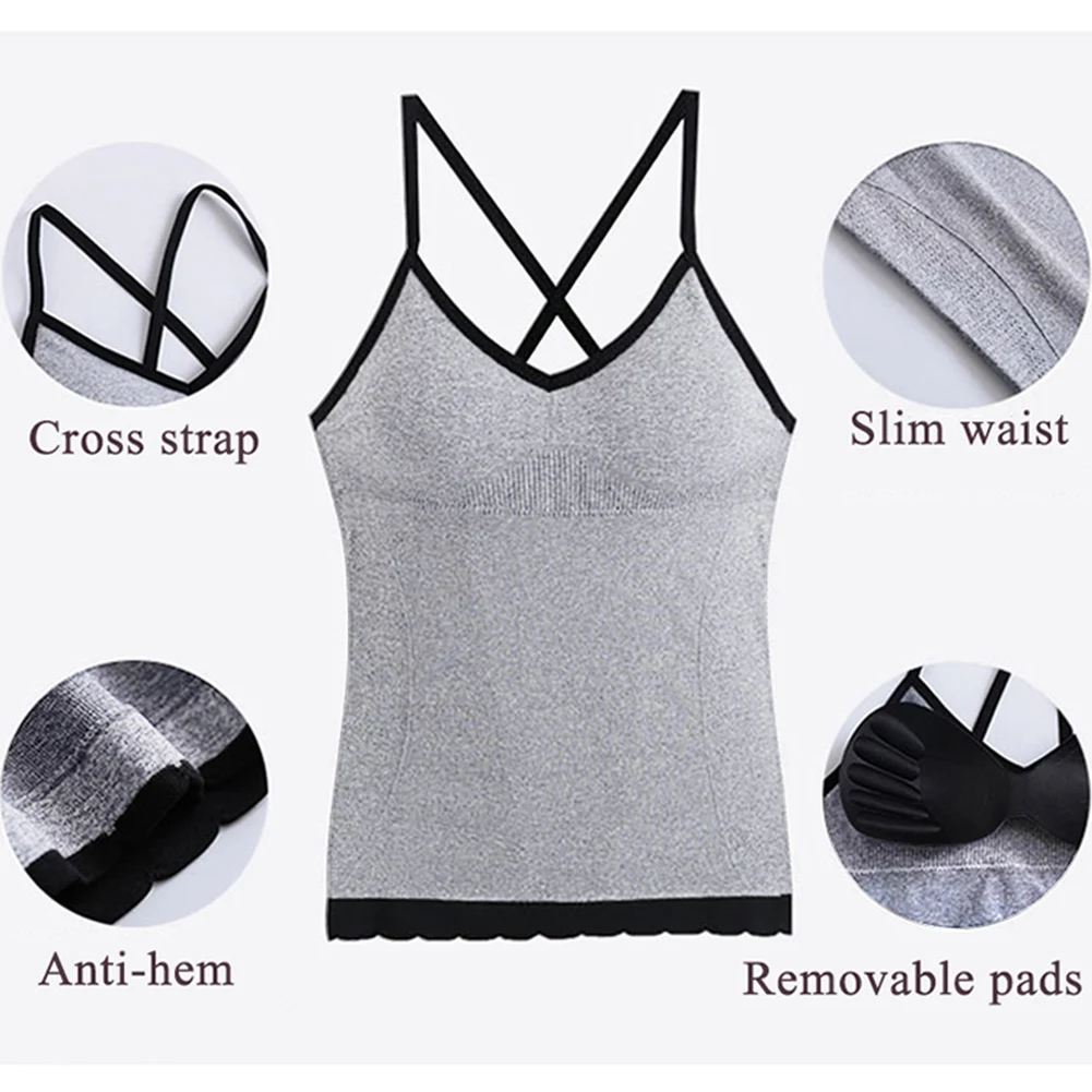 

NewSummer Tank Tops Vest Sleeveless Underwear Band Pad Cup Tube Tops Bralette Cross Straps off Shoulder Strap Vest For Women
