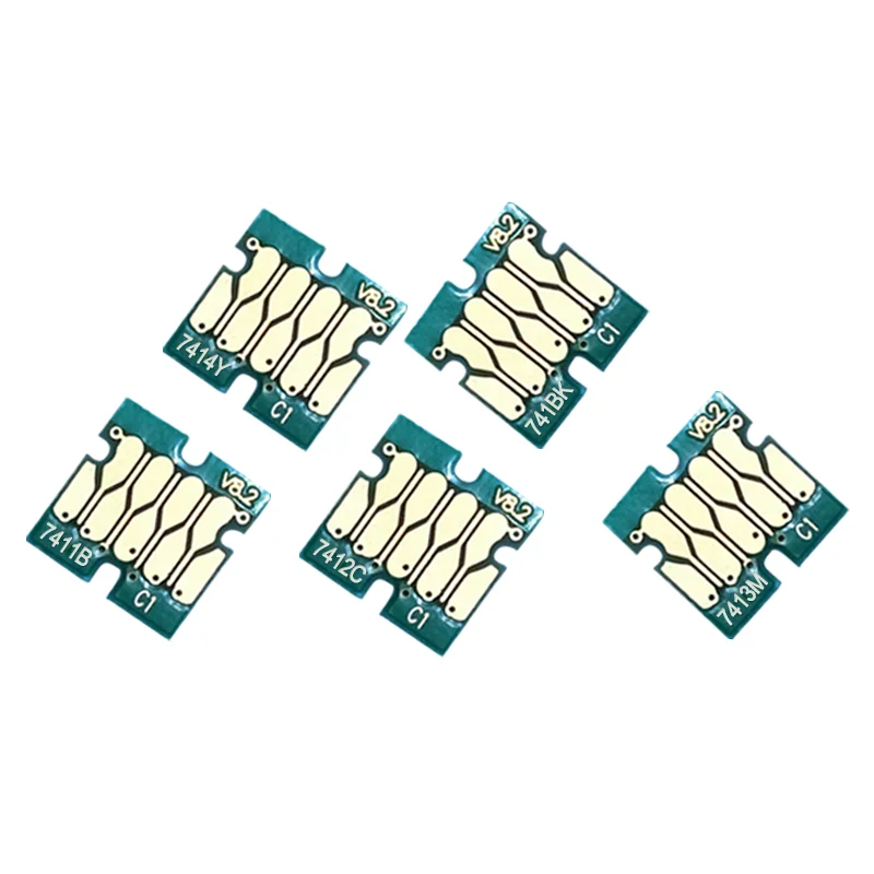 Чип чернильного картриджа T7411 T7412 T7413 T7414 для чипа Epson SureColor F6070 F7070 F6000 F7000 F6270 F7270 F6200