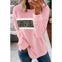 autumn winter new style explodes leopard print long sleeve circle collar recreational hoodie