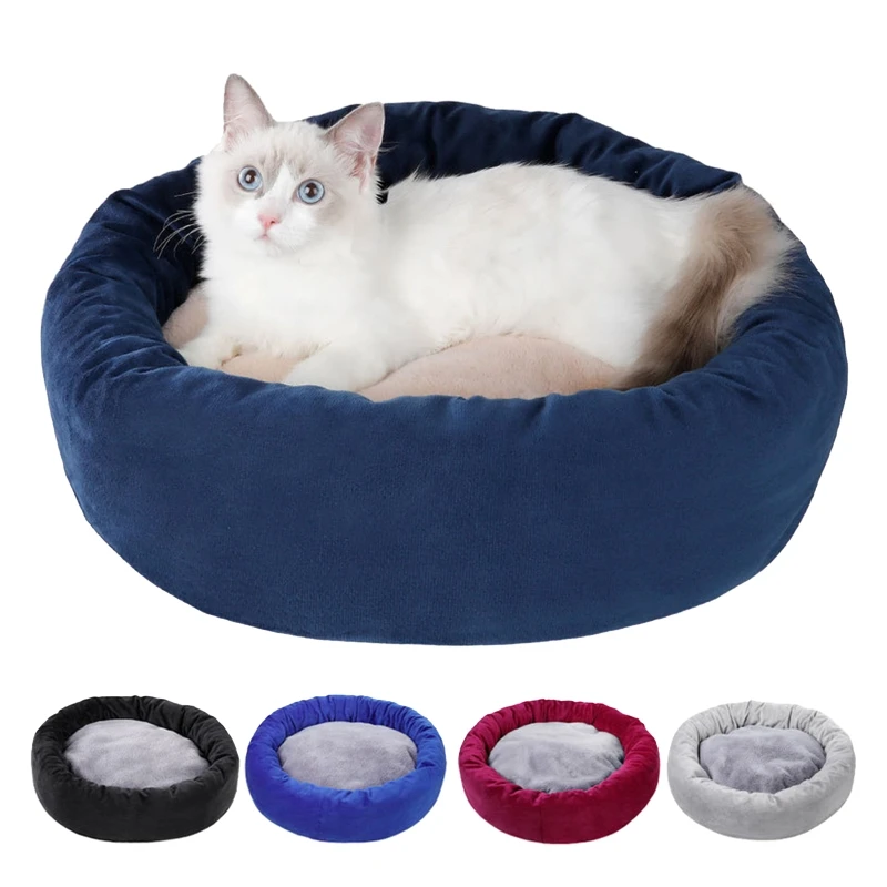 Супер мягкая кровать для собаки коврик кошки круглая подушка улучшенный сон