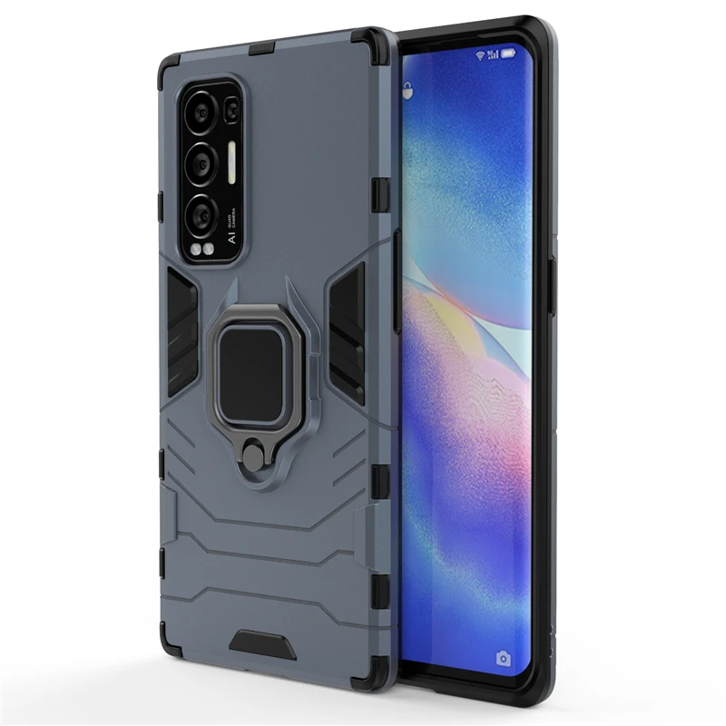 Phone Case For OPPO Reno 5 Pro Plus Cover For OPPO Reno 5 Pro Plus PC Holder Magnetic Armor Case For OPPO Reno 5 Pro Plus Fundas