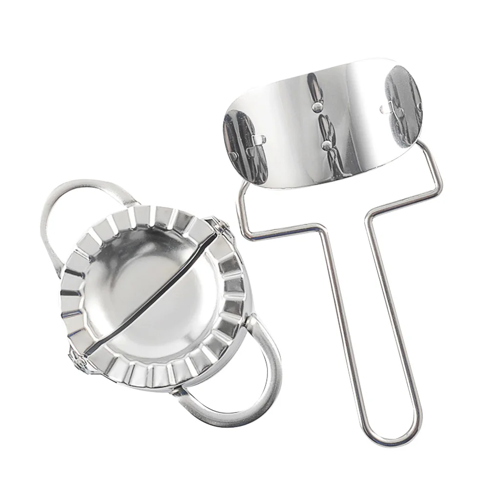 

2pcs/Set DIY Dumpling Mold Wrapper Slicer 304 Stainless Steel Kitchen Cooking Tools Kit Dumpling Maker Device