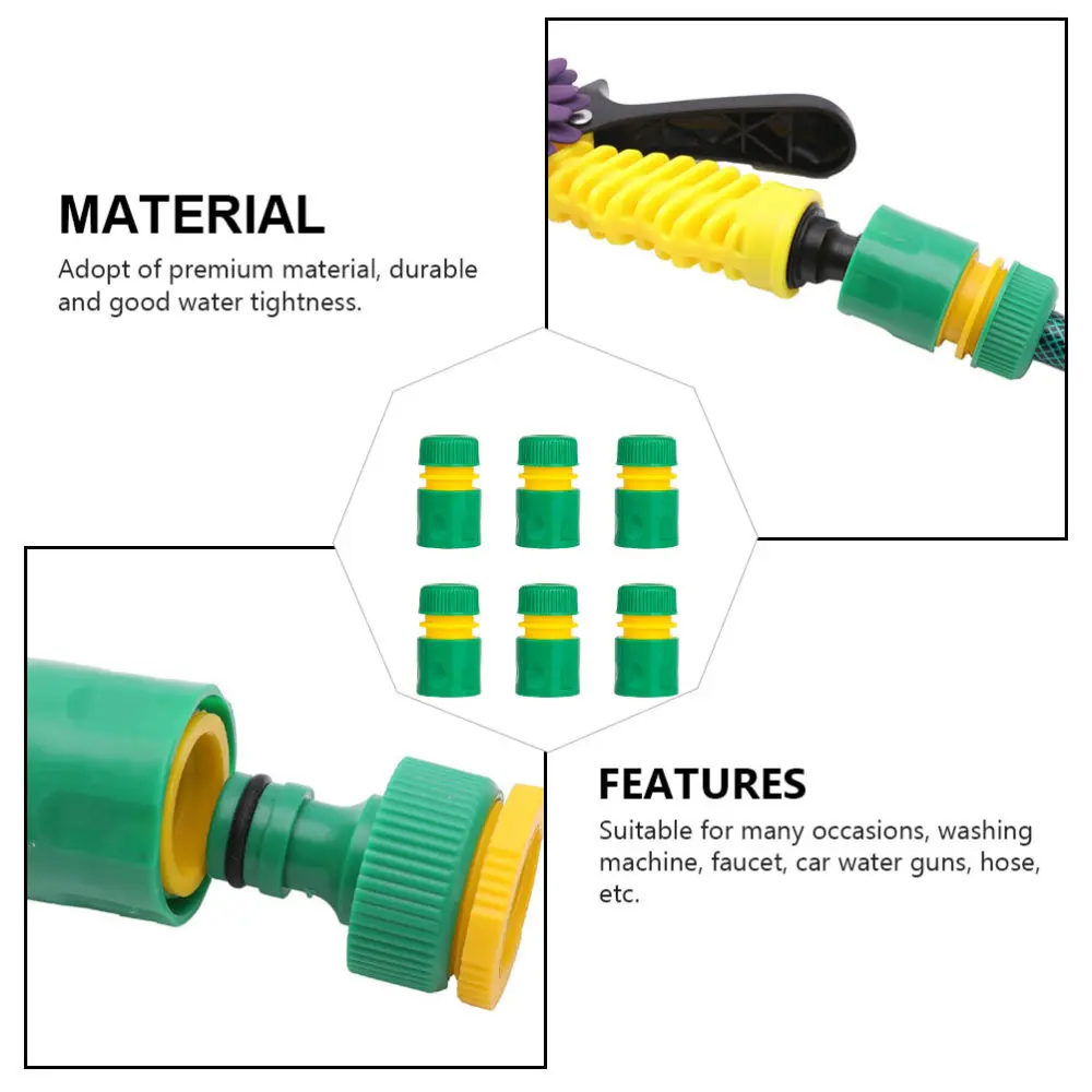 

6pcs Universal Garden Water Pipe Connectors Pipe Adapters Fitting Connectors