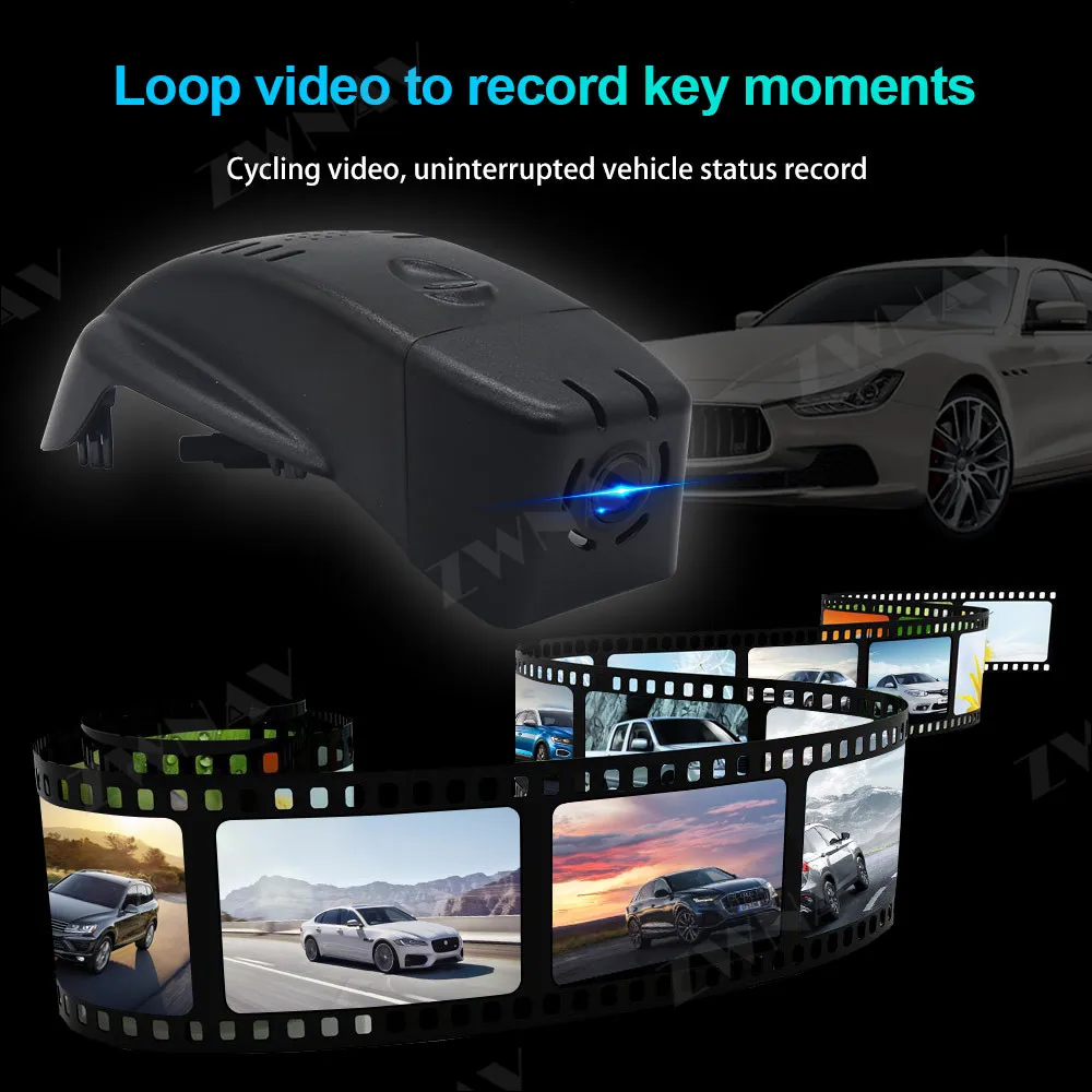 Автомобильный видеорегистратор для S90/XC60/ V60/ V90 версии оригинала, специально разработанный скрытого типа, с WiFi и записью в 1080P.