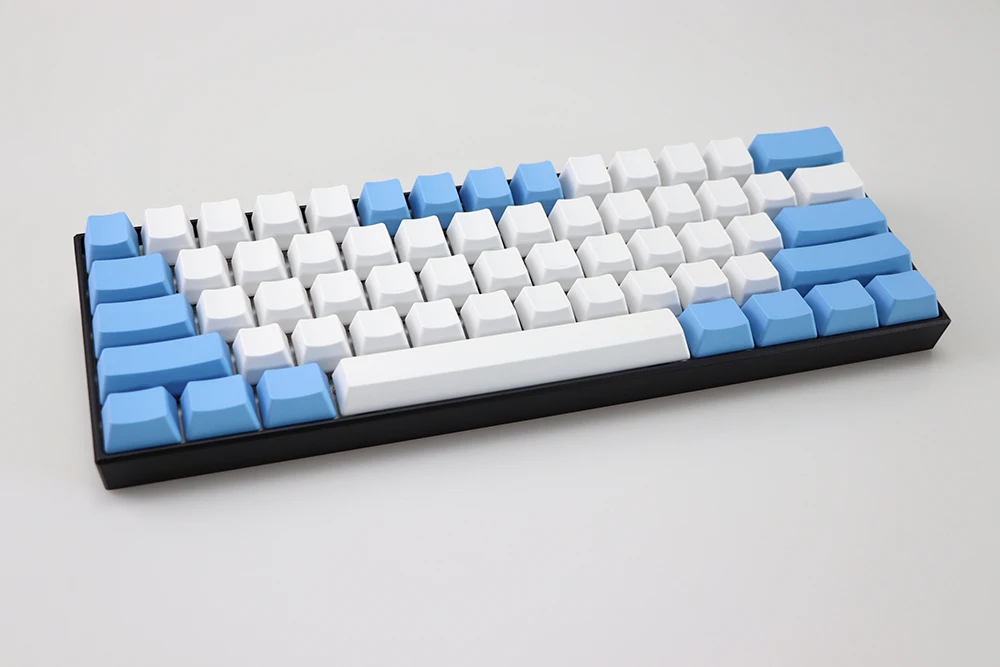 Пустые 87 ключей ANSI ISO раскладка толстые PBT Keycap Белый Синий капли цвета соответствующие брелки OEM