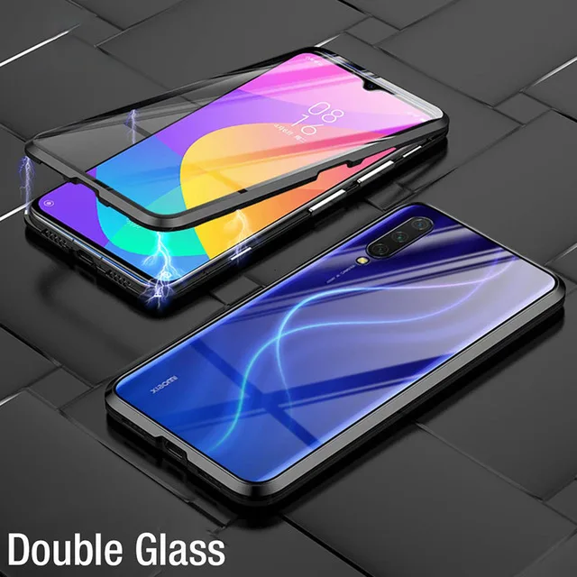 

360 Magnetic Adsorption Metal Case For Xiaomi Redmi Note 10 9 9A 9C 9S 8 8T 8A 7 K20 9T Pro Poco X3 NFC Double Sided Glass Cover