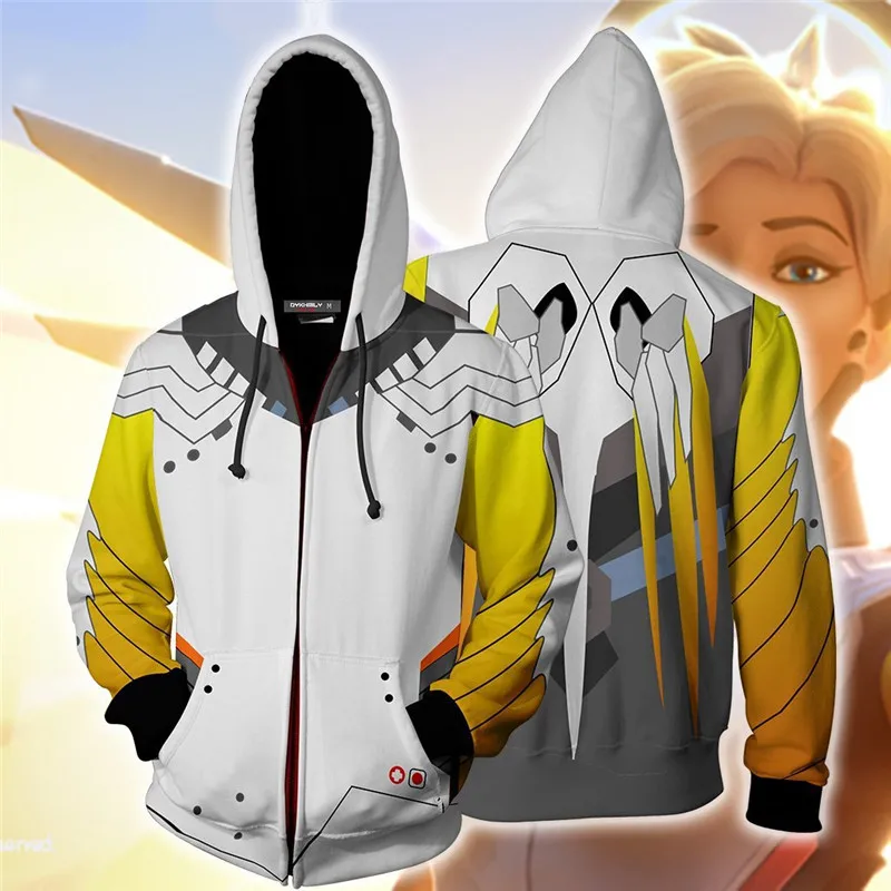 10 Толстовка с капюшоном в стиле аниме, толстовки с капюшоном Genji DV. a Mercy, толстовки на молнии DVA, пуловер, пальто, куртка, косплей, костюм на Хэллоуин - Цвет: 10