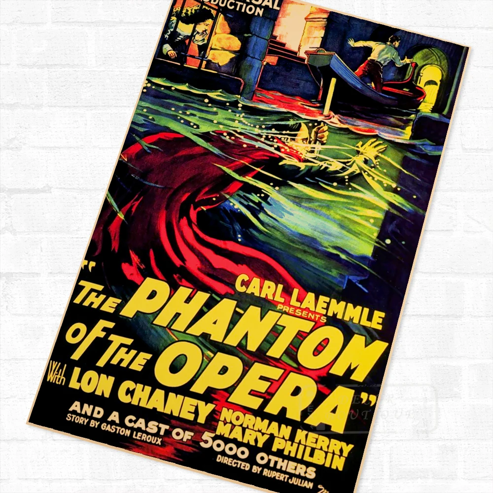 Поп Призрак Оперы фильма ужасов Винтаж плакат в стиле ретро из крафт бумаги