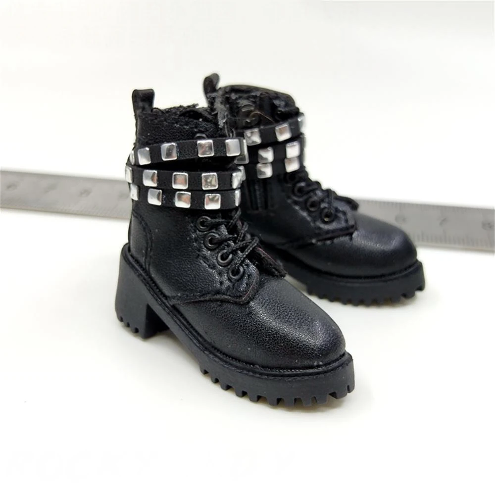 

1/6th ARMSHEAD JK Armed Female Student Senior Sister 4.0 Version Black Female Hollow Martin Boots Shoes Model For 12inch Body