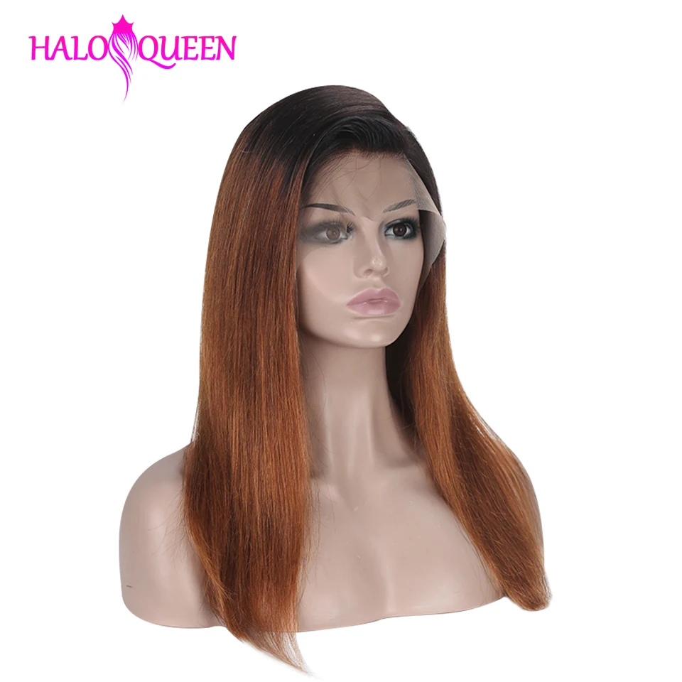 Парики из натуральных волос HALOQUEEN прямые волосы Remy 130% 150% плотность 13*4 кружевные