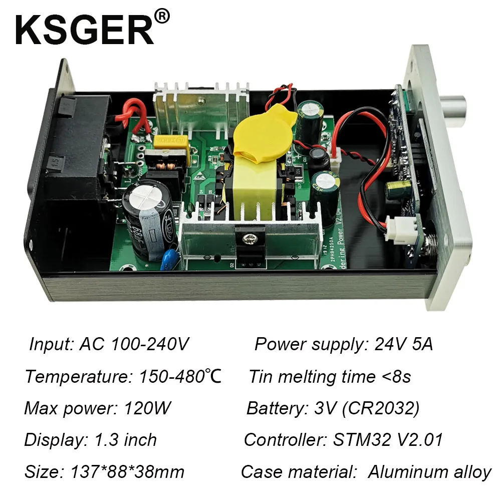 Паяльная станция KSGER T12 OLED STM32 V2.0 с автоматическим сном, набор ...