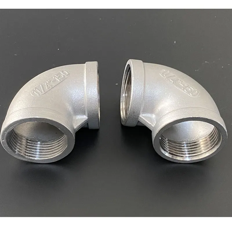 

1-1/4" 90 Degree Elbow Pipe Fitting Coupling Connector Adapter Stainless Steel 304 316 BSPT NPT