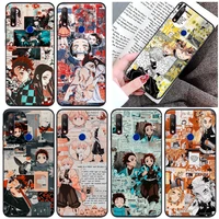 cartoon japan anime demon slayer phone case for huawei honor 20 30 v20 20i lite pro 9 v9 9x 10 lite v10 10x coque carcasa cases
