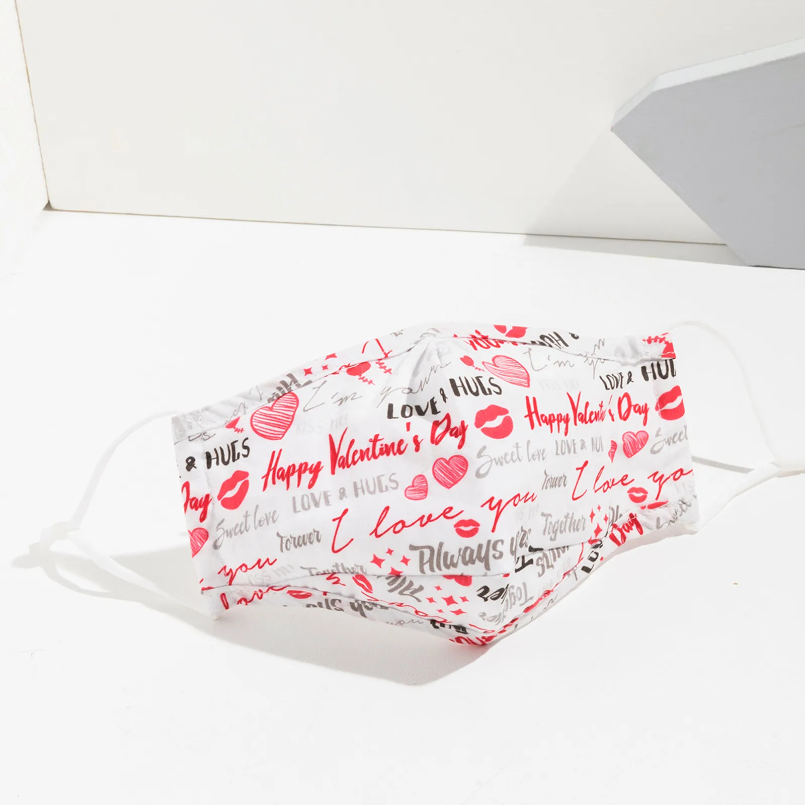 Ко Дню Святого Валентина с принтом маска для лица хлопковые стирающиеся