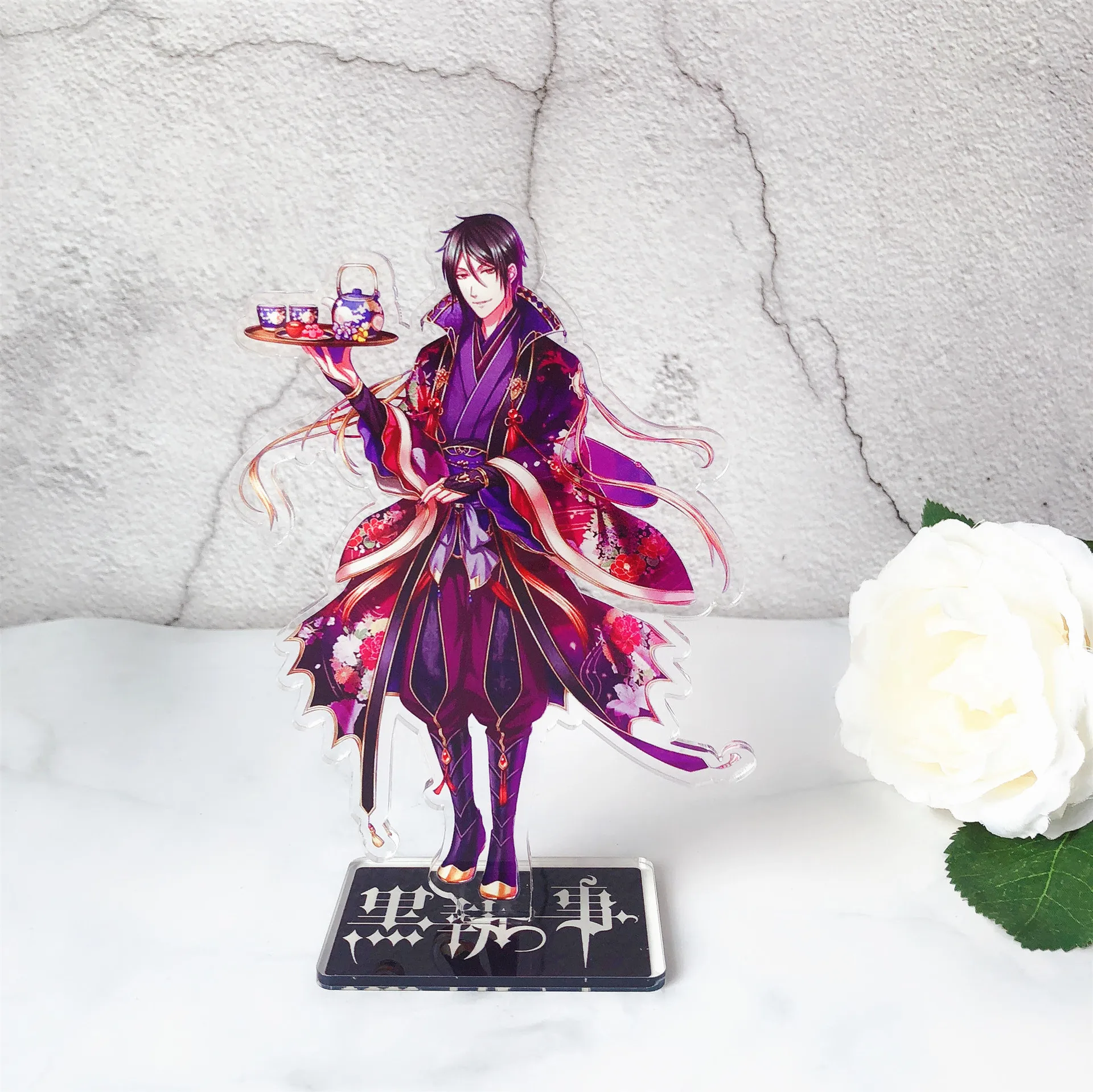 Kuroshitsuji Black Себастьян дворецкий Ciel фигурка на акриловой подставке настольное
