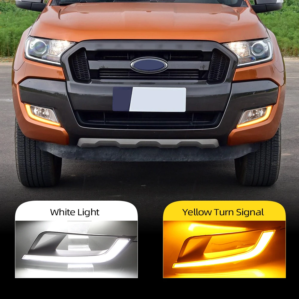 2 предмета в комплекте для Ford Ranger T6 обновление 2015 2016 2017 2018 светодиодный DRL Дневной