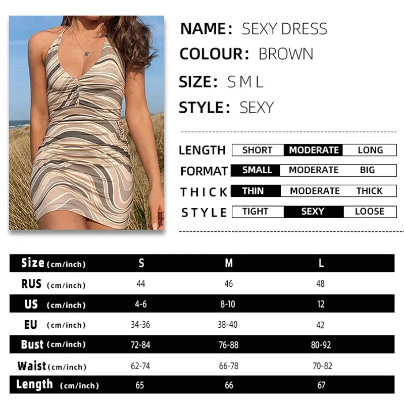 

Tie Dye Mini Bodycon Dress Club Wear Summer Ladies Clothes Women Halter Neck Print Backless Off Shoulder Sheath Dress 2021