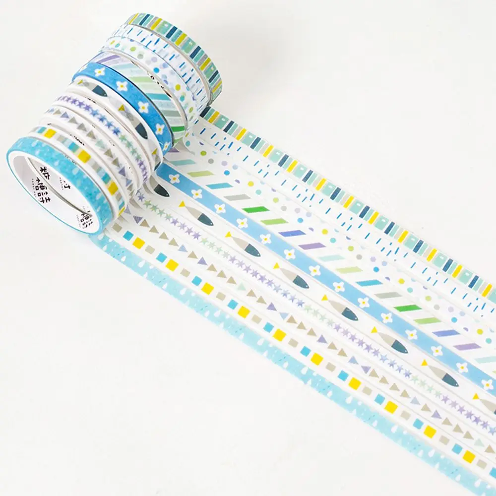 10 шт./лот красочная лента washi японский Бумага DIY планировщик изоляционная лента клейкая наклейки с лентами Декоративные Канцелярские Ленты
