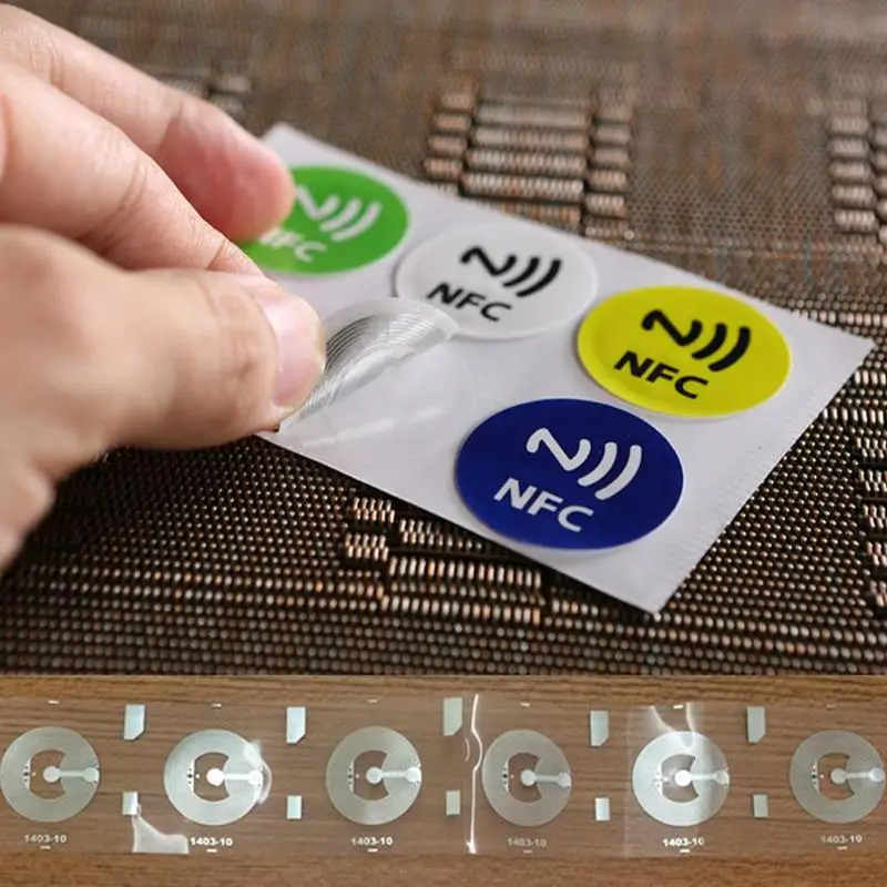 

6Pcs NTAG213 anti-metal six-color electronic label phone tag label mobile sensor chip white nfc Y3E5