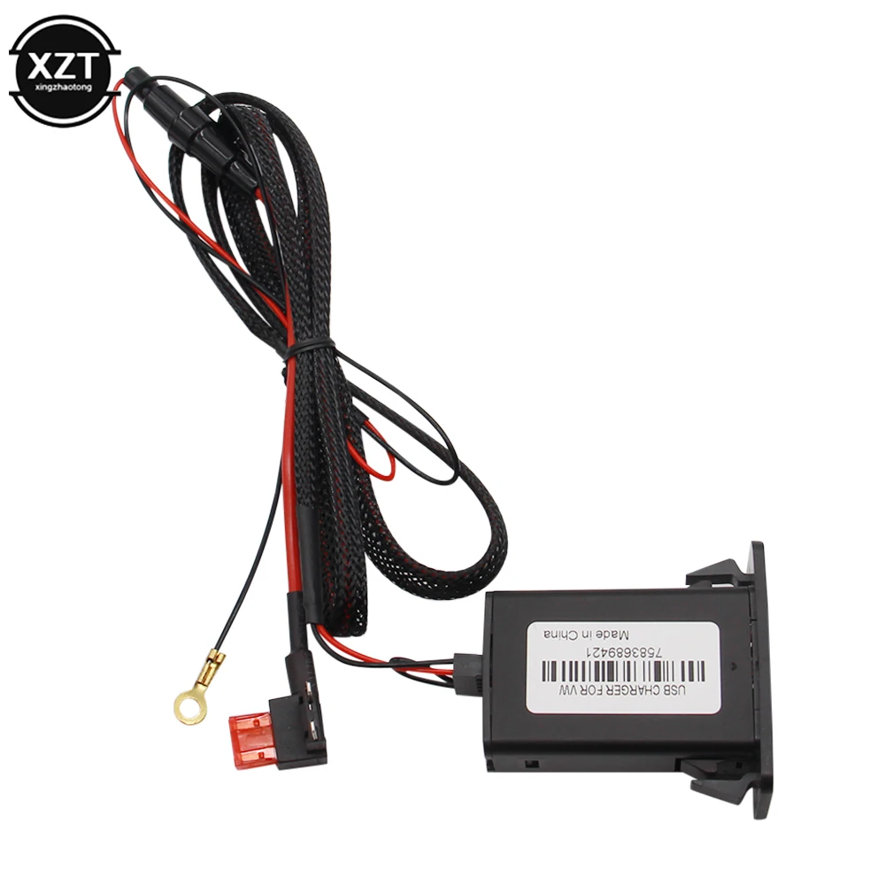 Автомобильное зарядное устройство 12 в двойной USB QC3.0 адаптер для Seat Leon Ibiza VW Golf Passat