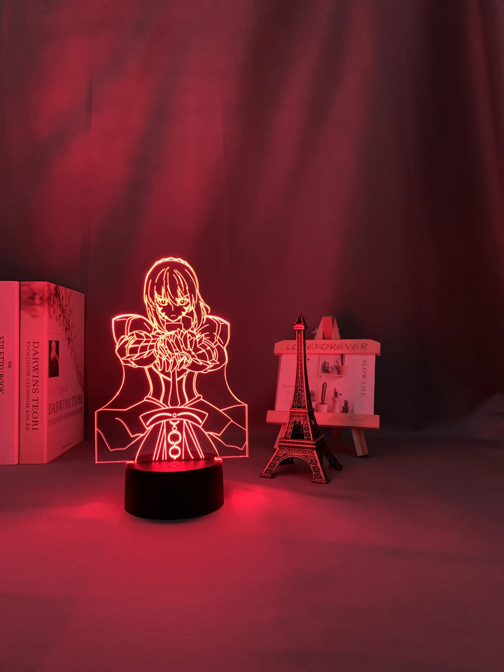 Аниме 3D Лампа Фейт/Ночь Сабер для украшения спальни, подарок на день рождения, светильник на светодиодах.