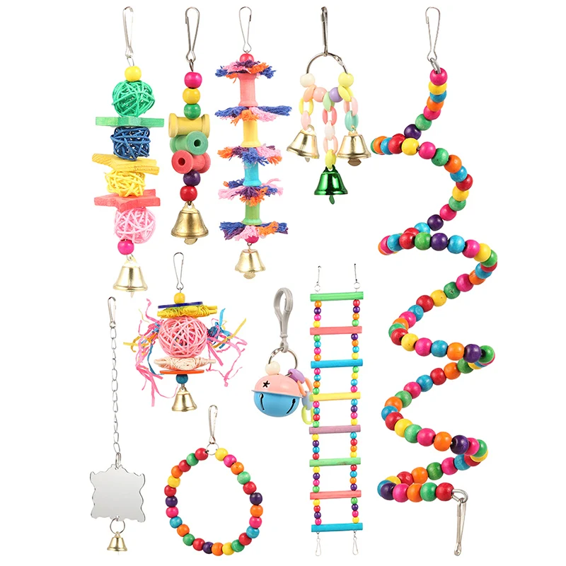 

Комбинированная игрушка-попугай, предметы птиц, игрушка-попугай, искусственная игрушка-колокольчик, игрушки для тренировок