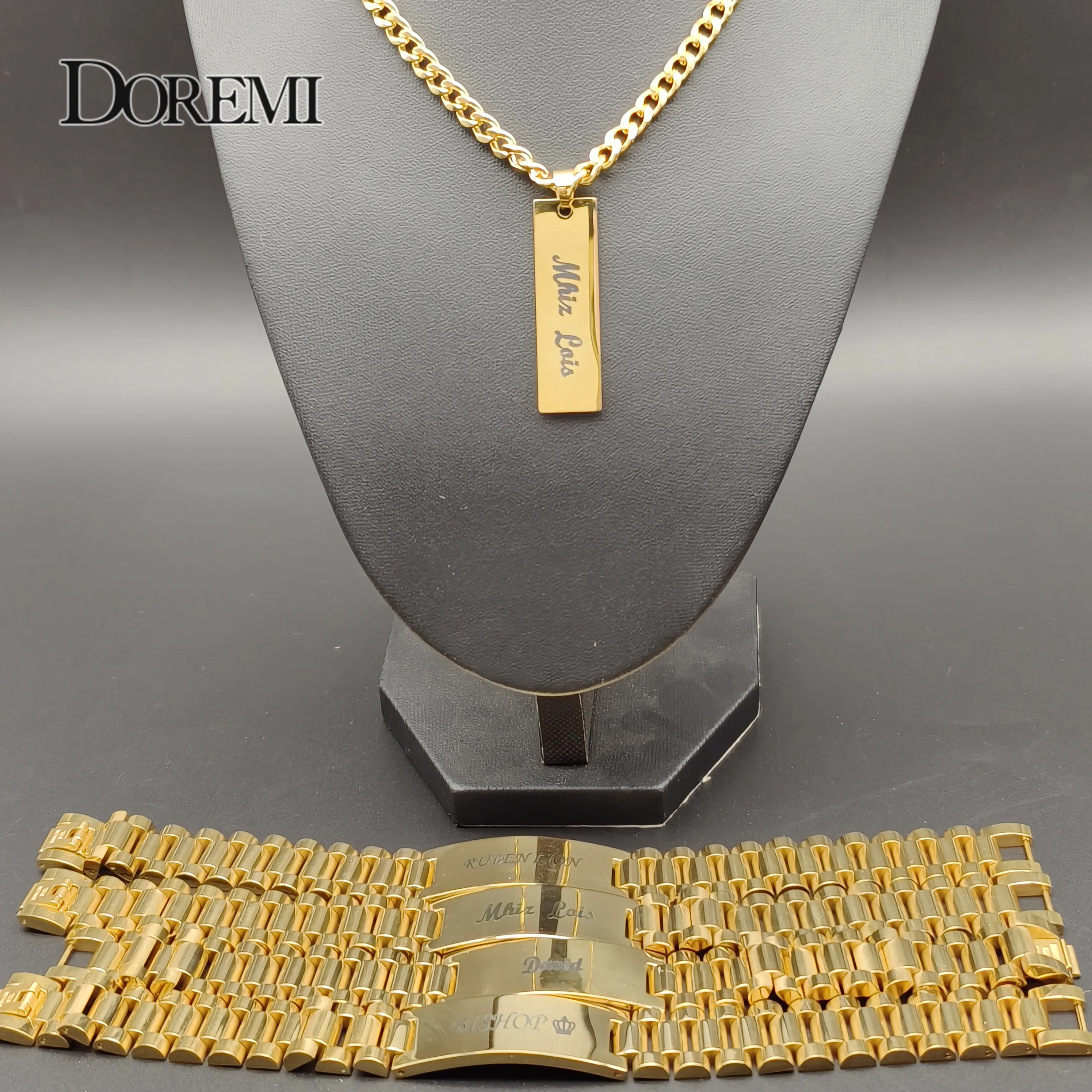 Набор ювелирных изделий из нержавеющей стали индивидуальное мужское