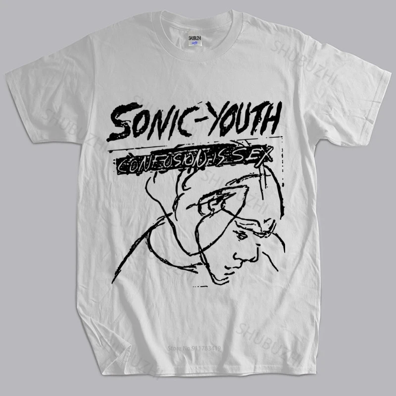 Мужская Роскошная хлопковая Футболка Sonic Youth женская футболка бесплатная