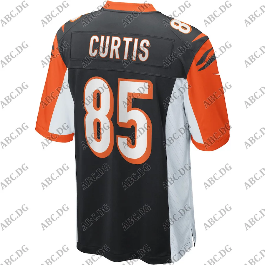 

Customized Stitch American Football Jersey Men Women Kid Youth Cincinnati Isaac Curtis Black Game Retired Player Jersey